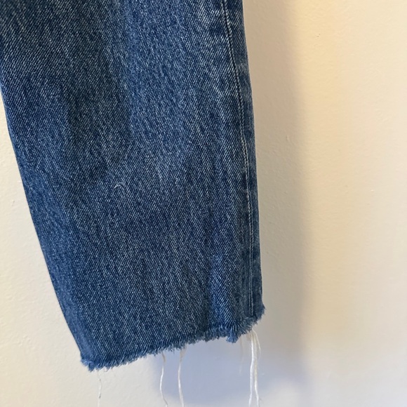 Agolde Medium Wash Blue Denim Jeans with Raw Hem | Size 25 - Picture 3 of 11
